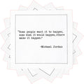 Five Star Napkins White Cocktail Napkins – 50 Luxury Cotton Disposable Cocktail Party Napkins with Quotes – 4.5" x 4.5" for Home Bars, Game Nights, Beverages, Birthdays, Weddings & Holidays
