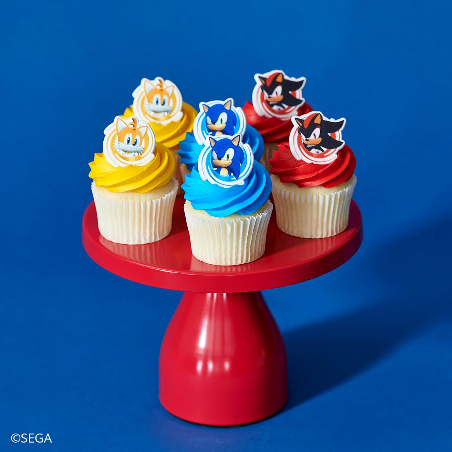 DecoPac Sonic the Hedgehog Rings, Cupcake Decorations Featuring Sonic, Tails, and Shadow - 24 Count (Pack of 2)