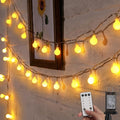 Minetom Globe String Lights, 33 Feet 100 Led Fairy Lights Plug in, 8 Modes with Remote Mini Globe Lights for Indoor Outdoor Bedroom Party Wedding Garden Christmas Tree Decor, Warm White