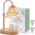 Flower Candle Warmer Lamp with Timer - Dimmable Electric Candle Lamp, Birthday Gifts for Women Mom, House Warming Gifts New Home Decor, Adjustable Wax Wamer Light for Jar Candles