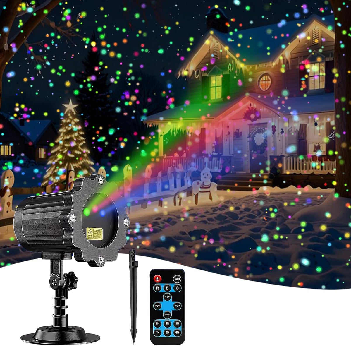 laser christmas lights, 3 color laser light projector, main product view
