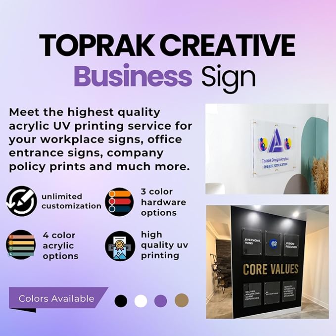 Large Custom Business Logo Sign, Personalized Acrylic Store Front Sign For Office, Wall Hanging, Gift For Business, Company Logo Display, Custom Office Plaque