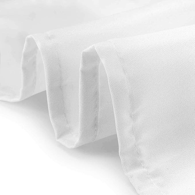 Lann's Linens - 10 Premium 60" x 126" Tablecloths for Wedding/Banquet/Restaurant - Rectangular Polyester Fabric Table Cloths - White
