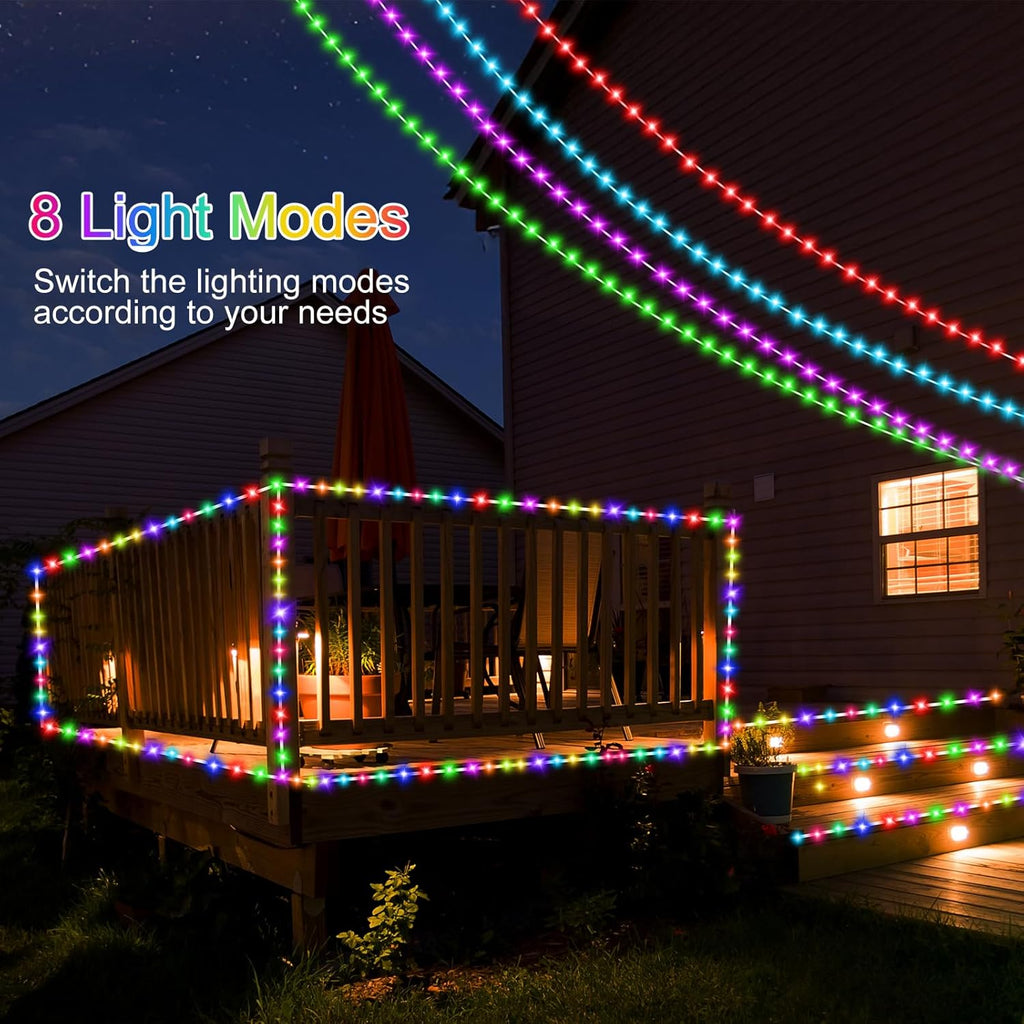 (New) RGB Color Changing Rope Lights, 33FT 100LED Outdoor String Lights with Remote, 18 Colors Plug in Waterproof Tube Lights for Indoor Outdoor, Wedding, Christmas, Patio, Party Decor