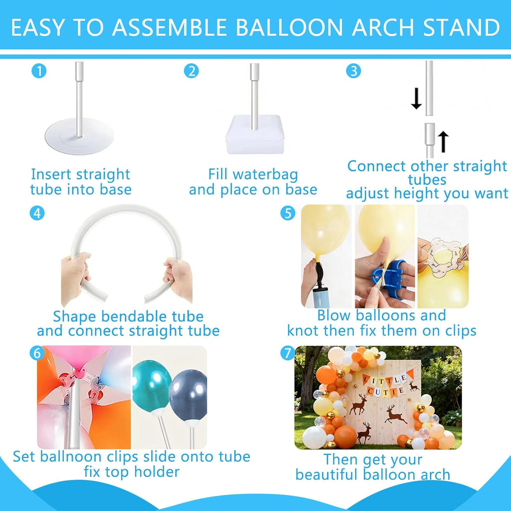 balloon arch stand kit for party backdrop decoration, side view