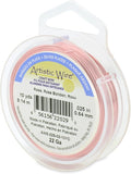 Artistic Wire, 22 Gauge Silver Plated Tarnish Resistant Colored Copper Craft Wire, Rose, 10 yd