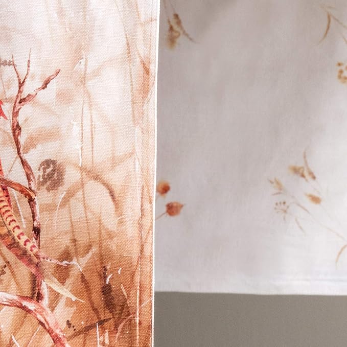 Maison d' Hermine Table Runner 100% Cotton Double Layer Table Runners 72 inches Long for Thanksgiving Christmas Decorations Home Kitchen Dining Party Wedding (Faisan D'Automne, 14.5" x 72")