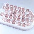 400 PCS 4mm Crystal Glass Beads Round Multiple Faceted Loose Spacer Glass Beads for DIY Handcrafte Bracelet Necklace Earring Jewelry Making(Pink)