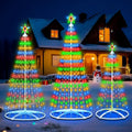 outdoor lighted christmas trees with remote control, main product view