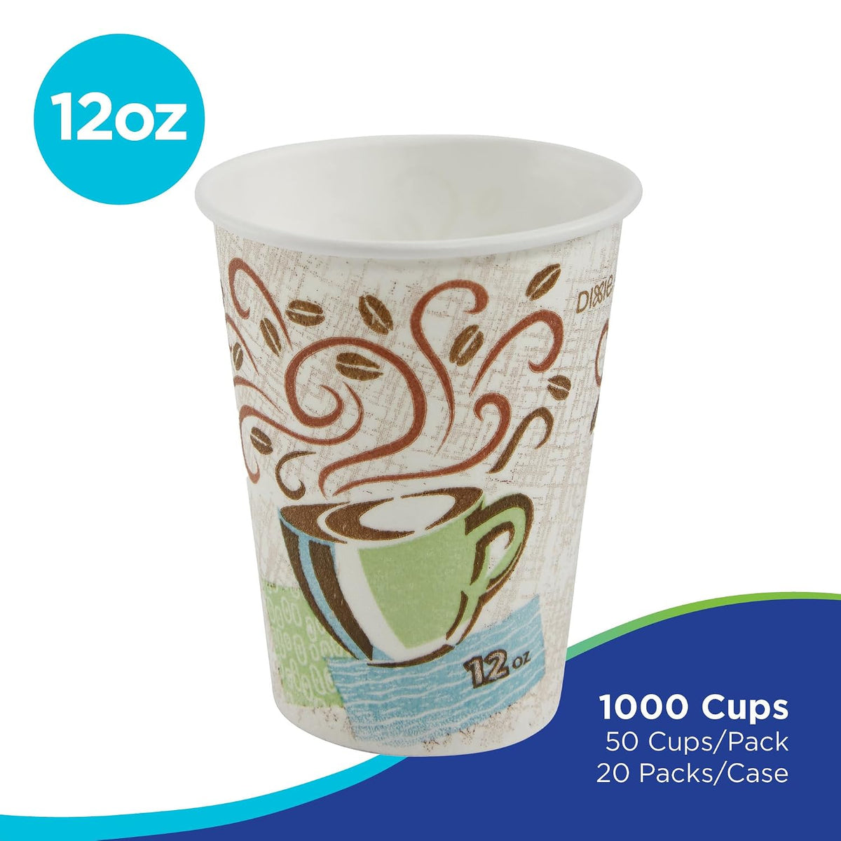 Georgia-Pacific Dixie PerfecTouch 12 oz Paper Coffee Cups By GP PRO, Coffee H...
