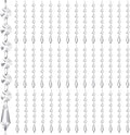 Nuenen 100 Pcs Acrylic Hanging Crystals for Centerpieces Chandelier Clear Crystal Garland Strands Ornament Acrylic Clear Beads Prisms Pendant for Christmas Tree Window Home Decoration(Icicle)