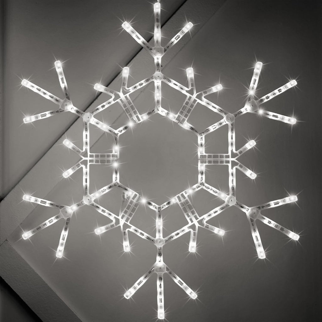 kringle traditions 36" folding cool white snowflake decoration, main product view