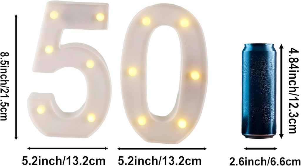 50th Birthday Decorations Woman Man,Marquee Numbers for 50th Wedding Anniversary Decorations,Light Up Numbers 50 Sign for Party Backdrop Wall Decor,50 Birthday Centerpieces Table Decoration