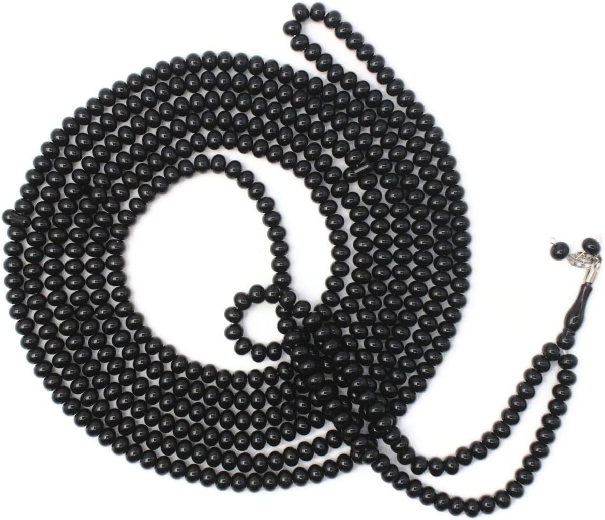 Mega 1000 Bead Black Color Prayer Beads | Classic Tasbih/Rosary/Mala with 100...