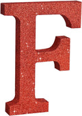 TONIFUL 8 Inch Red Glitter Letter F Table Centerpiece A-Z Red Birthday Party Decorations,Red Alphabet F for Birthday,Chrismas,Graduation,Bridal Shower,Wedding,Anniversary Party Supplies