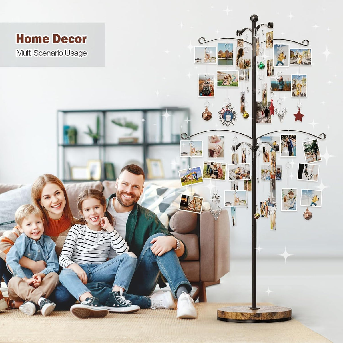 Miratino 5FT Family Tree,Party Photo Display Tree, Picture Holder Stand,90 Cl...