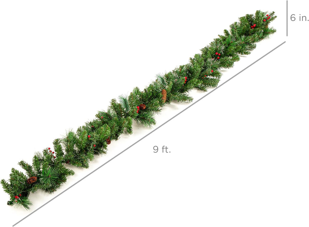 best choice products 9ft pre-lit holiday pre-decorated christmas on a desk or shelf