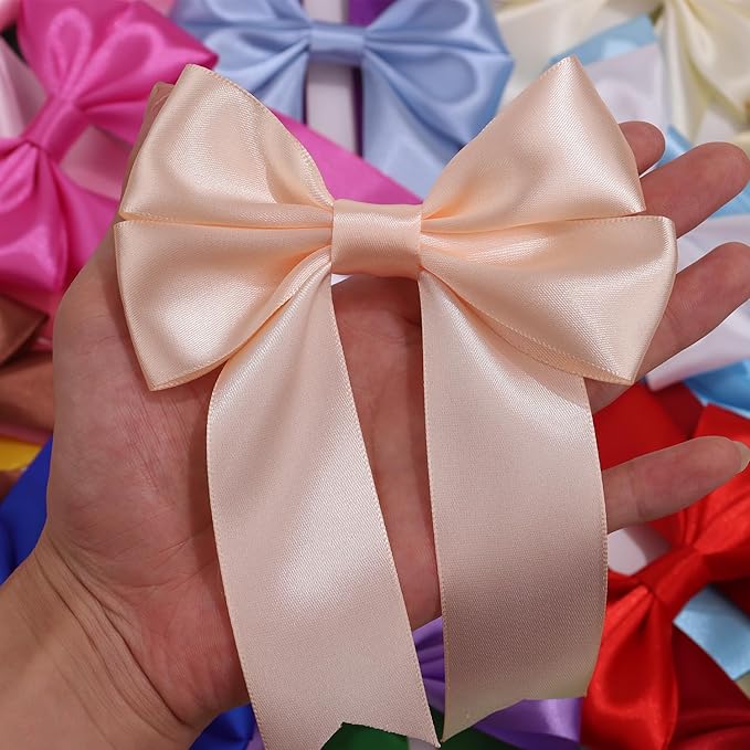 Naked Pink Solid Satin Ribbon 1-1/2 Inch 25 Yards Solid Polyester Fabric Ribbon for Gift Wrapping Wedding Christmas Baby Shower Birthday Party Decoration Handmade Immortal Flower Craft