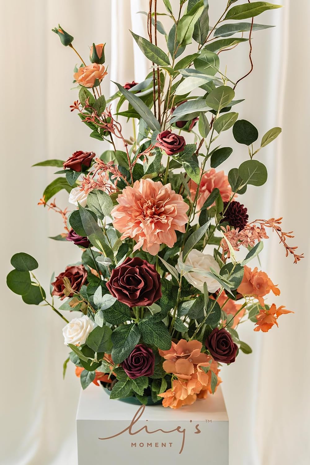 Ling's moment 36" Freestanding Flowers, Fall Wedding Decor, Terracot...