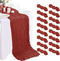 16PCS Terracotta Cheesecloth Table Runner 10FT Table Runner Cheesecloth 35x120Inch Boho Gauze Cheese Cloth Table Runner Long Rustic Sheer Table Runners for Wedding Party Baby Bridal Shower Table Decor