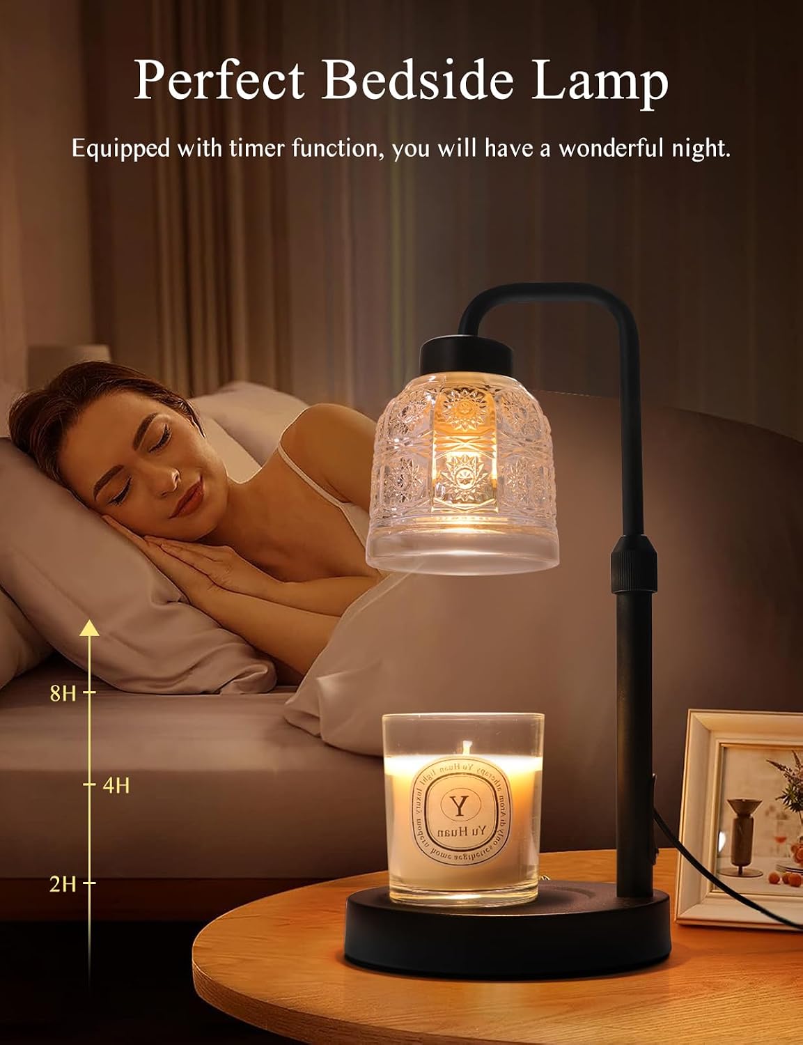 Candle Warmer Lamp with Timer Dimmable, Adjustable Lamp Candle Warmer, Birthday Gifts for Women Mom, Wax Warmer Lamp for Scented Jar, House Warming Gifts New Home Decor