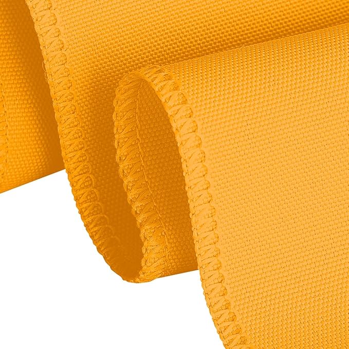 LTC LINENS 5 Pack 120 Inch Round Tablecloth Orange - Bulk for 60 Inch Round Table Floor Length - Washable, Wrinkle Resistant Polyester Fabric Cloth for Party