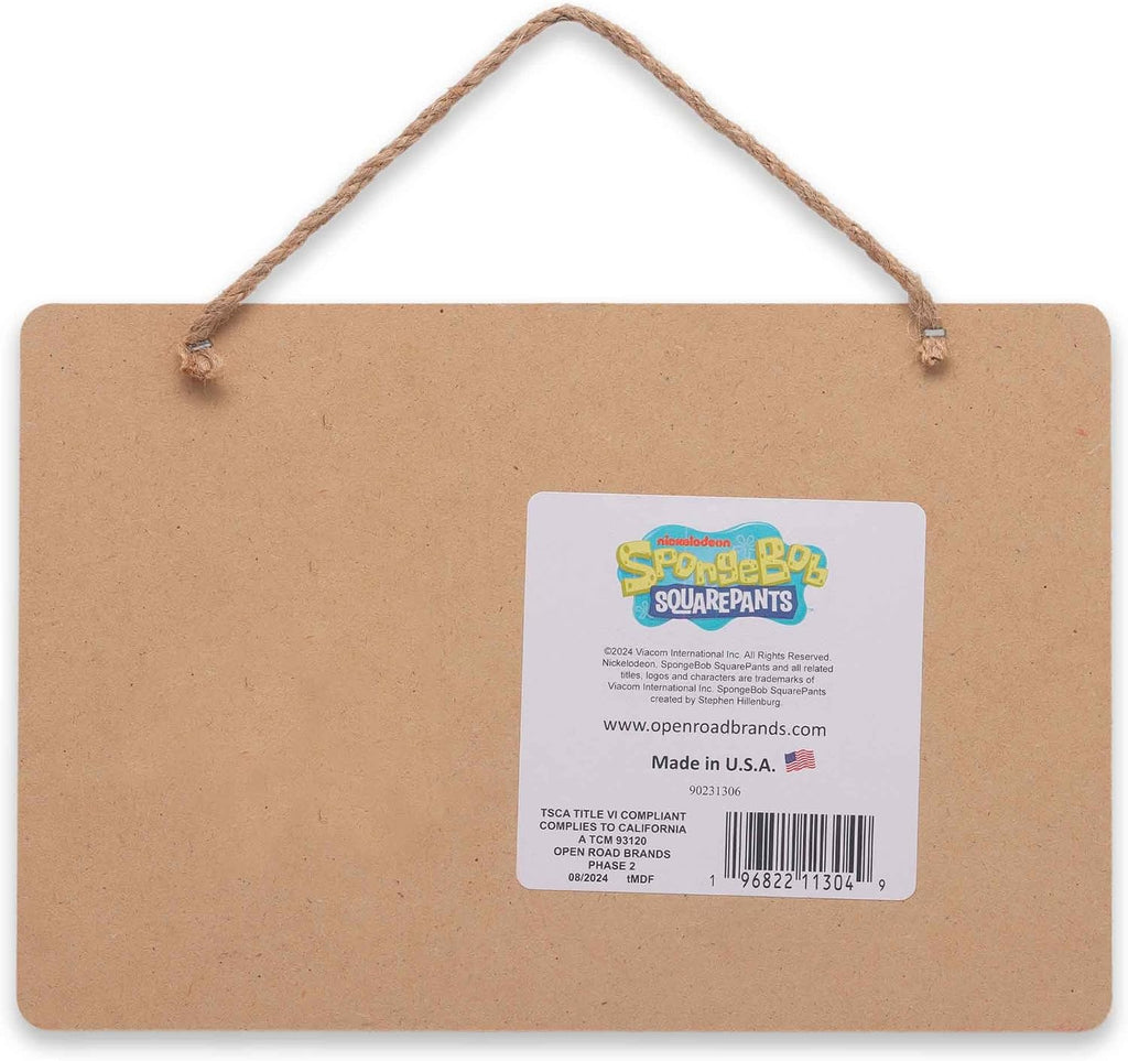 SpongeBob SquarePants Krabby Patty Kitchen Hanging Wood Measuring Sign - Fun SpongeBob Kitchen Conversion Chart for Home
