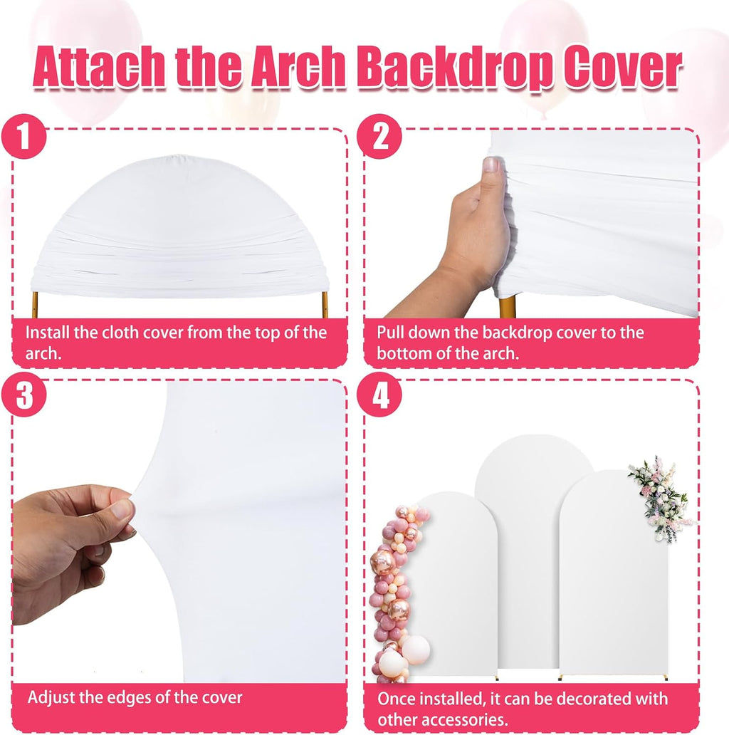 7.2ft arch backdrop stand and white cover set,balloon on a desk or shelf