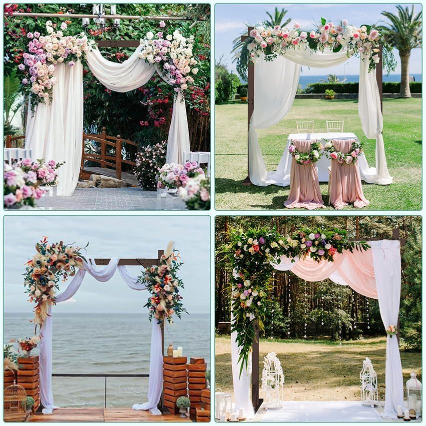 7.48 FT Wooden Arch Square Wood Wedding Arches for Ceremony Wooden Arbor for ...