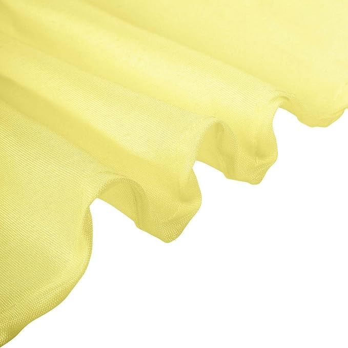 Efavormart Round Tablecloth, 120 Inch Stain & Wrinkle Resistant Washable Table Cloth, Decorative Polyester Fabric Table Cover for Banquet, Wedding, Dining - Yellow