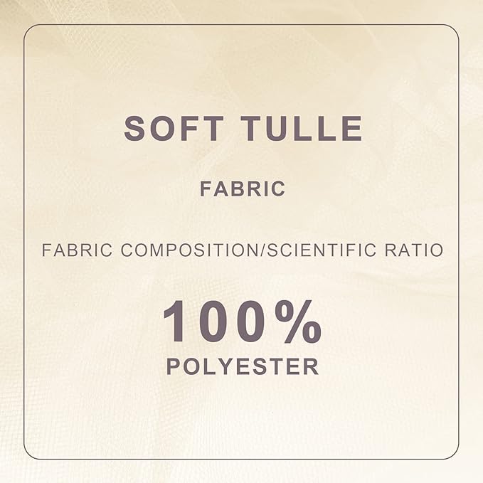 Ivory Tulle Fabric Roll Spool Bolt (54 Inch by 40 Yards) Large Tulle Wedding Party Decoration, Tutu Skirt, Table Runner, Gift Wrapping, Bridal Shower, Soft & Drape (Ivory)