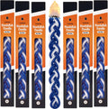 Zion Judaica Havdalah Candle Braided Blue and White Flat 12" Long (6 Pack)