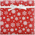 Current Snowflake on Red Christmas Rolled Wrapping Paper - Premium Jumbo 23-Inch x 32-Foot Gift Wrap Roll, 61 Square Feet Total