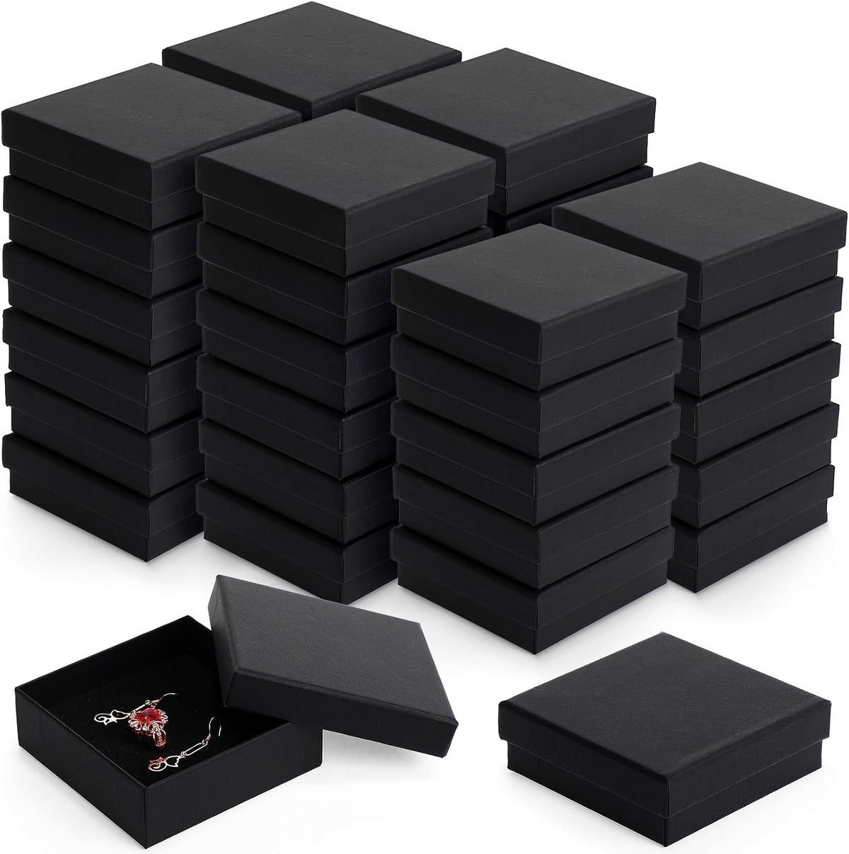 batiyeer 36 pcs jewelry gift boxes bulk, black, main product view