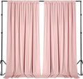 Sugargirl 10x10FT Blush Pink Backdrop Curtains Polyester Photo Backdrop Drapes Curtains 2 Panels with Rod Pockets for Party Birthday Wedding Photography Home Decoration