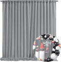10 x 7 Feet Grey Backdrop Curtain for Partie, Background Curtains for Photoshoot, Birthday, Wedding, Halloween, Thanksgiving, Christmas Day, New Year Party Decorations 5Ft x 7Ft, 2 Panels