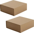 CECOBOX - Gift Boxes with Lids for Presents 6"x6"x2.75" - Matte, Collapsible Magnetic Closure Gift Box - Groomsmen & Bridesmaid Proposal Boxes, Wedding, PR, Birthdays, Holidays (Kraft)