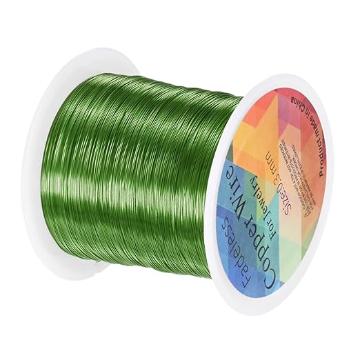 0.3mm Jewelry Wire, 28 Gauge 328FT Craft Wire Copper Beading Wire for Jewelry Making/Planting/Weaving/DIY Crafting, Soft Metal Wires [100M, Green]