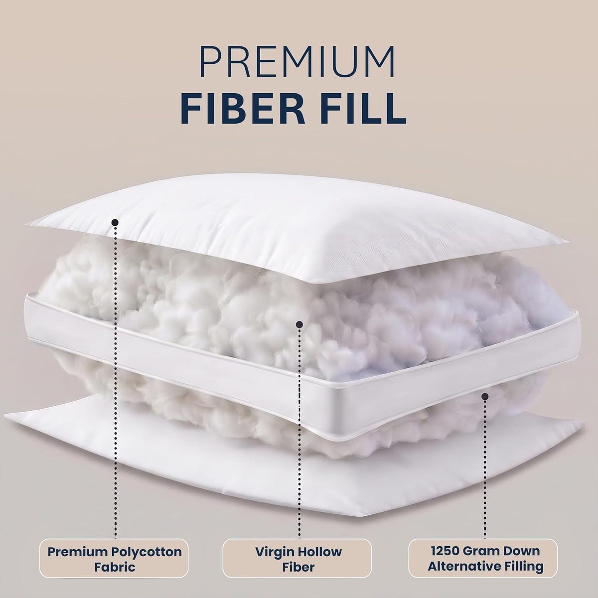 Utopia Bedding Gusset Bed Pillow, Hotel Pillows King Size Set of 2, White