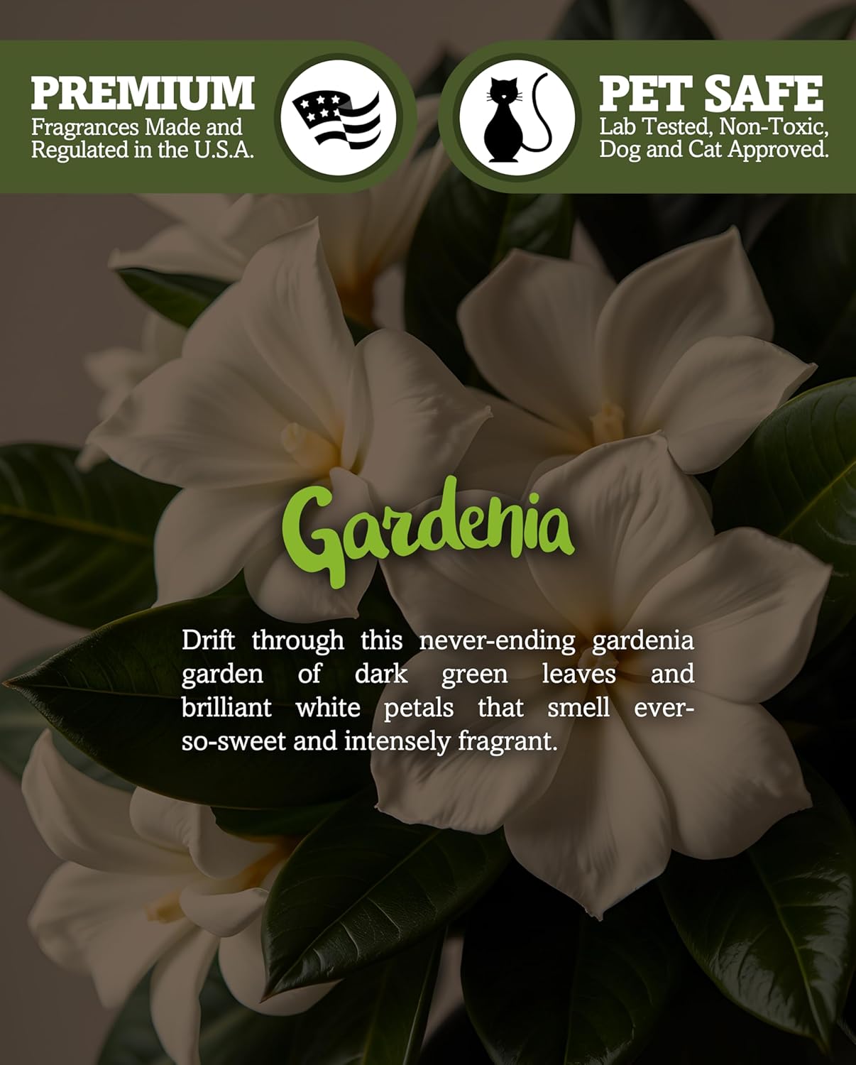 Pure Gardenia Soy Votive Candles - Scented with Essential & Natural Oils - 6 White Natural Votive Candle Refills - Flower & Floral Collection