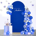 SoarDream Navy Blue Spandex Arch Cover 6FT Wedding Arch Backdrop Cover Stretchy Backdrop Chiara Wall Arch Stand Cover for Wedding Birthday Balloon Decorations- Ideal for Balloon Arches