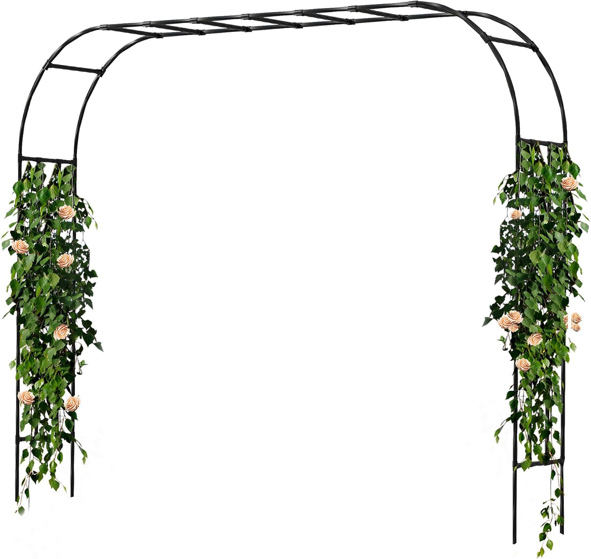Garden Arch Trellis, 7.9FT Metal Arbor Archway for Climbing Plants Outdoor