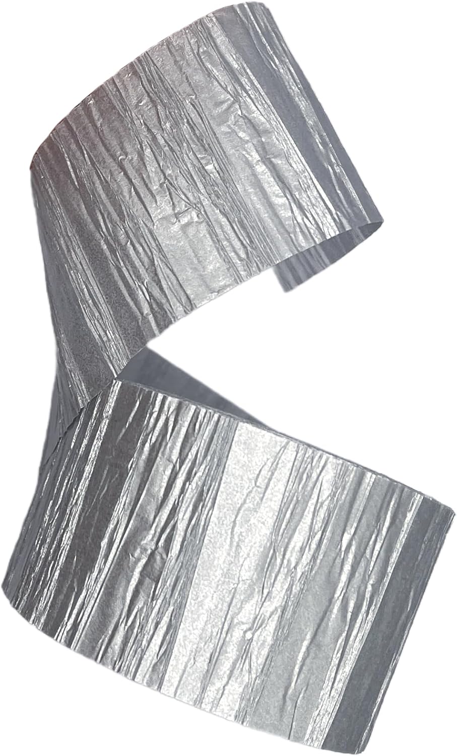 Purple and Silver Metallic Crepe Paper Color Streamers, 4 Rolls Total, Made in USA