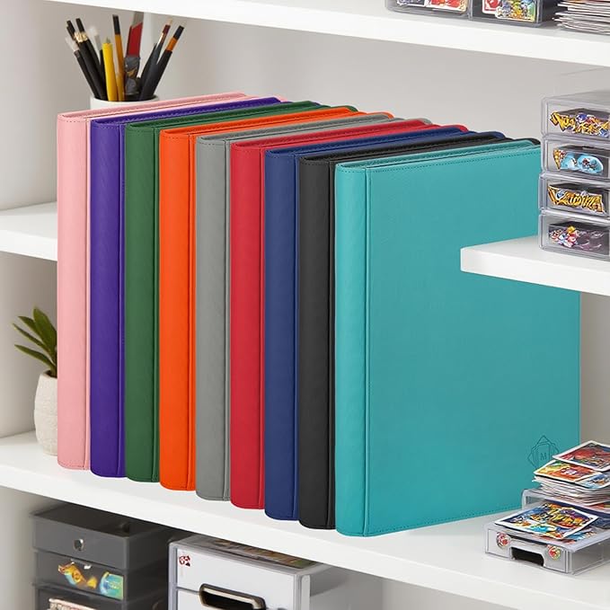 Premium Card Binder 16 Pocket,Trading Card Binder Holds up to 1000+Cards Sturdy Card Collection Album, Card Holder Folders for MTG, TCG, Game Cards & Sports Cards