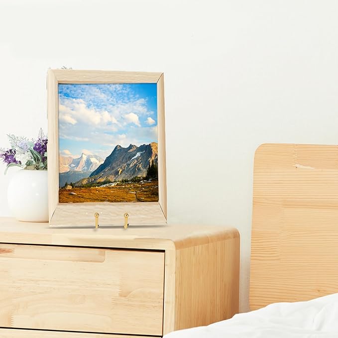 Decolore 8 inch 3 Pack Gold Plate Stands Table Top Easels Plate Holder Display Stands for Picture, Decorative Plate, Book, Photo Easel, Artistic Work