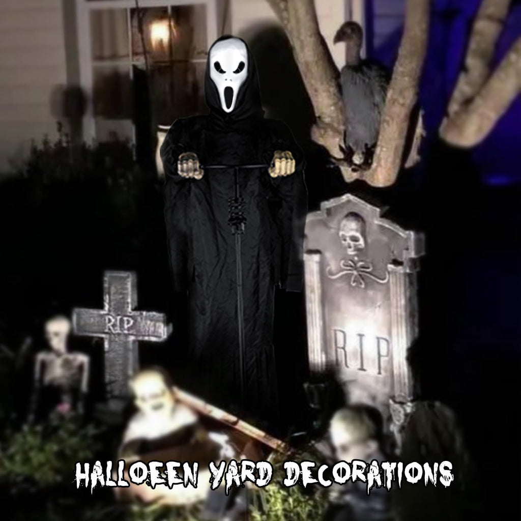 larpgears halloween scarecrow ghost outdoor decorations, 7.5ft halloween, package contents