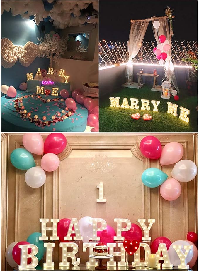 MUMUXI Marquee Light Up Letters | Large Light Up Numbers | Battery Powered and Bright with Every Letter of The Alphabet | for Wedding, Birthday, Party, Celebration, Christmas or Home Decoration (Q)