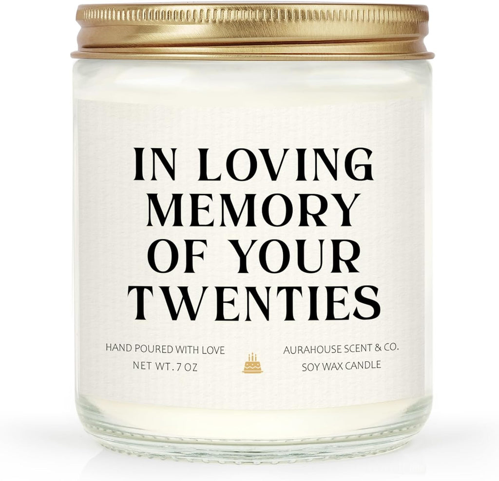 Aurahouse 30th Birthday Gifts for Women Men, in Loving Memory of Twenties Birthday Candle, Handmade, 1996 30th Birthday Decorations for Her Him, 30 Year Old Bday Gifts for Friend Sister Wife Husband