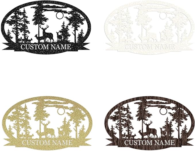 Personalized Deer Metal Cabin Sign | Custom Metal Sign | Personalized Camping Signs | Deer Hunter Gift | Custom Signs Outdoor Metal | Custom Family Name Sign | Cabin Decor | Porch Sign
