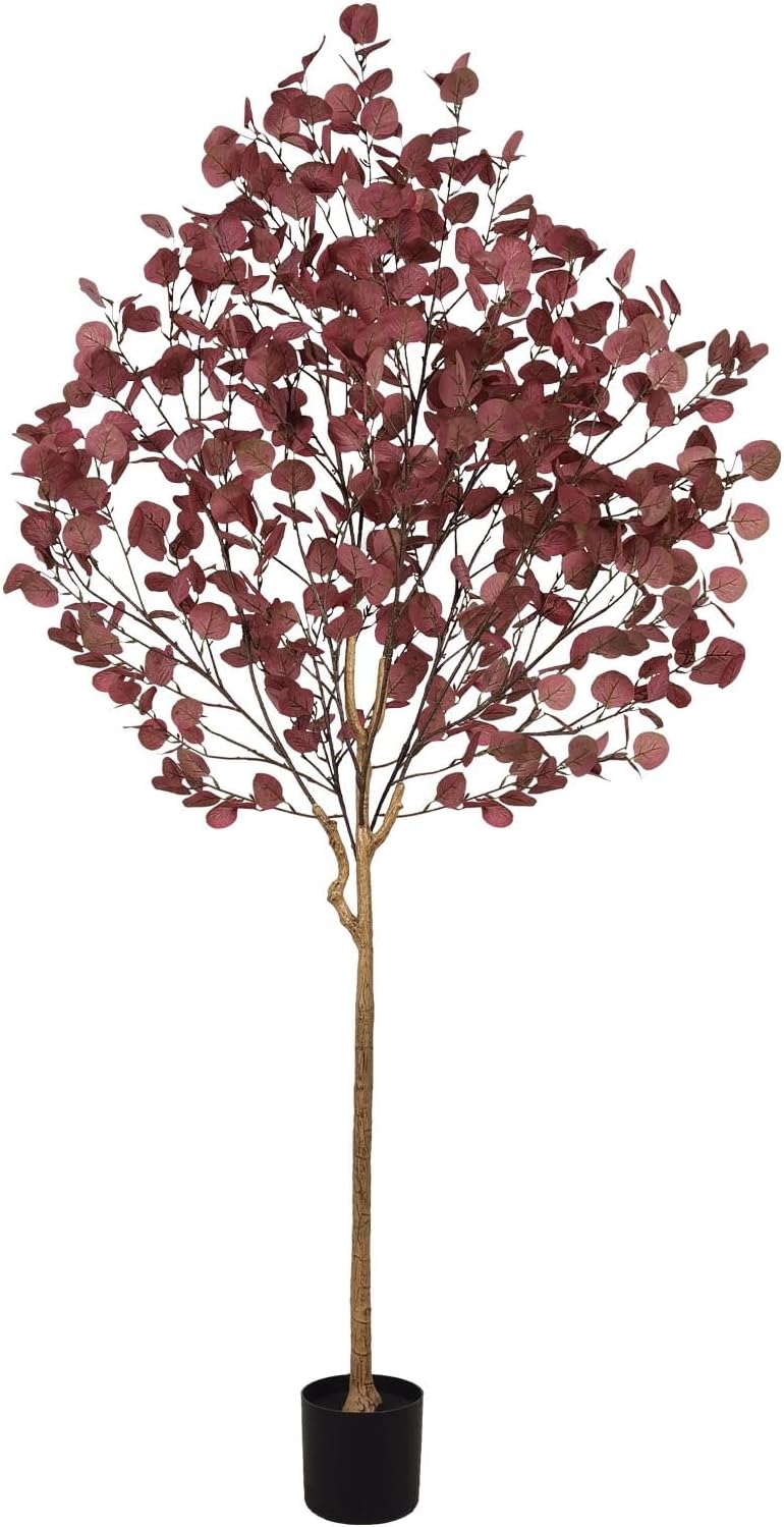 artificial eucalyptus tree for fall decor, 6 ft, main product view